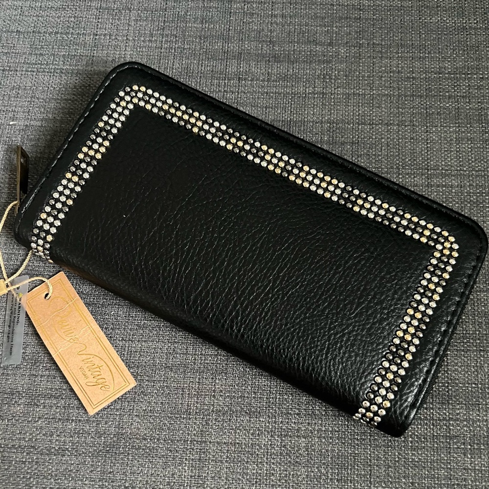 NWT REVIVE VINTAGE ZIP AROUND WALLET CASE ORGANIZER